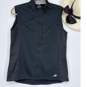 EMS Women's Softshell‎ Vest Reflective Zip Pocket Black Large
